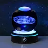 Cielo Estrellado Galaxia Bola de Cristal Tallada en 3D Luz Nocturna Base de Batería Adornos de Escritorio Dormitorio Regalos para Pareja Estudiante