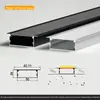 Perfil de Alumínio para Luminária Linear LED Luminária Linear Embutida Canaleta de Alumínio para Luminária Tira de Luz Dura Canaleta de Alumínio Fonte de Luz Lateral