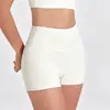 Pantalones Cortos de Yoga Ajustados Europeos y Americanos Cintura Alta Ajustados Abdomen Fitness Cadera de Durazno Levantamiento Running Deporte Pantalones de Tres Puntos