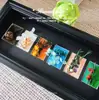 Estrutura Tridimensional Oca para Amostras, Caixa Expositora Decorativa de Madeira Longa com Múltiplos Compartimentos para Plantas, Flores Secas e Frutas, Porta-Retrato Decorativo de Montagem Própria