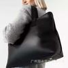 Bolso de Mujer Europeo y Americano Gran Capacidad Color Sólido Hombro Elegante Patrón Lichi Simple Moda Vintage Hantot