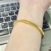 Herencia Francesa Antigua Pulsera Cuadrada Pequeña Pulsera de Palillos Cuadrados Anillo Sencillo Dorado para Mujer Oro Arena Vietnamita Pulsera Artificial Simple