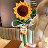 Regalo de Temporada de Graduación Estudiantes de Jardín de Infancia Dan a Maestra Flor de Girasol Tejida Macho Ramo de Flores Girasol Recuerdo