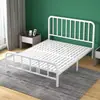Cama de Hierro Moderna, Sencilla y Económica, Cama Individual de 1.35m, Dormitorio, Apartamento, Alquiler, Hogar, Cama con Estructura de Hierro