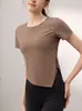 Top de Yoga Lulu Nuevo con Rayas Gruesas para Mujer, Ajuste Delgado para Pilates, Entrenamiento, Fitness, Ropa de Yoga para Verano