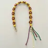 Alça de Ombro/Axila/Transversal Colorida com Padrão de Flor Margarida Tecida à Mão em Corda de Poliéster - Alça de Ombro de Reposição