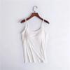 Camisola de talla grande con borde cruzado, antideslumbrante, base modal integrada, cinturón con almohadilla para el pecho, ropa interior sexy y transpirable para niña