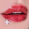 Trébol de Cuatro Hojas Cuadrado Brillante Aleación de Cobre y Titanio Acero de Titanio Piercing Labial Piercing Hueso de la Oreja Joyería de Piercing Transfronteriza Europea y Americana