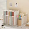 Caixa organizadora para livros, estante de mesa, organizador para livros e material de escritório, suporte de livros multifuncional para mesas de estudantes