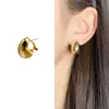 Pendientes Vintage de Gota de Aceite Estilo Francés para Mujer, Personalidad Coreana, Simples y Versátiles, Pendientes de Botón Elegantes y con Estilo, Estilo Minimalista