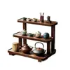 Prateleira de mesa de chá, tampo de mesa de sala de chá, suporte de armazenamento para xícaras de chá, pequeno suporte de chá estilo chinês novo, suporte de exibição de conjunto de chá para bancada