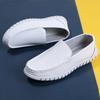 Zapatos de Otoño e Invierno para Hombre, Resistentes al Desgaste, de Suela Plana, de Tacón Bajo, Puntera Redonda, de Suela Suave, Casuales, Aptos para Hospital, Transpirables, Resistentes a Olores, Mocasines de Trabajo, Cómodos para Hombre