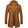 Roupas Masculinas Transfronteiriças Outono e Inverno Casaco Masculino de Lã Moda Gola Dupla Resistente ao Frio Casaco Masculino de Lã Casaco de Lã para Homens