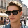Óculos de Sol Quadrados Versáteis Estilo Coreano Moderno, Óculos de Sol Tendência Street Style com Proteção UV e Acabamento de Alto Padrão