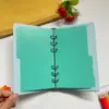 Divisor de Página para Carpeta de 6 Agujeros Verde Casual Núcleo Interior Página Interior 6 Páginas PP Divisor de Página A6 Manual