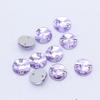 Gema de cristal redonda plana con diamante, hebilla plana, para vestido de novia, costura a mano, joyería decorativa con diamantes, accesorios de diamantes adhesivos.