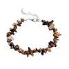Pulsera de grava irregular de cristal natural de ágata transfronteriza pulsera de piedra semipreciosa joyería de piedra de color ins europeo y americano