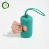 Dispensador de bolsas de basura para mascotas totalmente biodegradable y compostable, caja de bolsas para excrementos, traje para pasear perros al aire libre, fábrica de marca