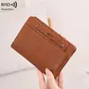 Nuevo Retro Transfronterizo Porta Pasaporte Antirrobo RFID para Hombre y Mujer Billetera Portátil para Pasaporte Porta Tarjetas Antimagnético Bolsa para Identificación