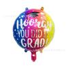 Temporada de Graduación con Globos Transfronterizos Niña de Dibujos Animados Gorro de Graduación Rosa Globo de Papel de Aluminio Set de Decoración para Fiesta de Celebración de Graduación