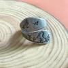 Anillo de Flor de Girasol Simple Nuevo Retro Transfronterizo Europeo y Americano Anillo Ajustable de Apertura de Margarita Vieja
