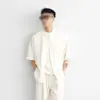 Conjunto de Camisa de Manga Curta e Calça Longa Estilo Old Money 2026 para Homens Versátil Fashionável Design Simples para Saída Diária