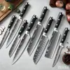 Fornecedor da Fábrica Conjunto de Facas de Chef com Padrão de Aço Damasco, Faca de Chef para Cortar Legumes e Fatiar, Faca de Chef Especial, Faca de Cozinha Doméstica