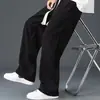 Pantalones Casuales Nuevos de Otoño e Invierno Transfronterizos para Hombre Rectos Holgados de Pana con Forro Polar Cálidos de Pierna Ancha Deportivos Largos