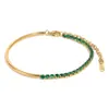 Moda Transfronteriza Europea y Americana Nicho Joyería Retro Acero Inoxidable Chapado en Oro de 18K Alambre Redondo Zirconia Empalmado Pulsera para Mujer