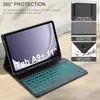 Adequado para Samsung Tablet A9+ 11 polegadas Capa Protetora X210/X216 Teclado Bluetooth Retroiluminado Estojo de Couro com Slot para Caneta