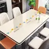 Mantel de PVC impermeable, a prueba de aceite, lavable y resistente al calor, con diseño de dibujos animados, de aspecto de lujo ligero y alta gama, para mesa de centro y escritorio