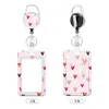 Portatarjetas retráctil de fácil extracción para control de acceso, identificación de estudiante, pase de autobús, gafete de empleado, cordón para el cuello, credencial de identificación, funda protectora para gafete de fábrica