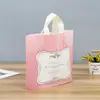 Sacola plástica colorida para loja de roupas, impressão, sapatos femininos, chapéu, roupa íntima, plástico, sacola tote criativa com personalidade, pode adicionar logo