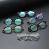 Monturas de Gafas Lisas de Moda con Protección contra Luz Azul, Monturas Redondas Decorativas Retro