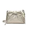 Bolso de hombro plisado de estilo ballet con lazo, nuevo, de alta calidad y moderno, bolso cruzado versátil e informal con cadena para mujer