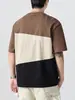Ropa para Hombre Fengshe / Camiseta de Manga Corta Pesada Nueva 2026 para Hombre, Verano, Patchwork, Talla Grande, Corte Holgado