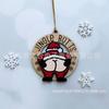 Nuevos productos transfronterizos 2024: adornos colgantes de Papá Noel para Navidad, adornos colgantes para oficina y hogar, artesanías de madera.