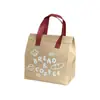 Bolsa de Aislamiento para Hornear Pasteles Desechable Especial para Llevar Tienda de Postres Empaque de Pan Bolsa de Mano Correa de Empaque Venta al por Mayor