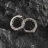 Patrón Tangcao rosa azul diamante hebilla de oreja pendientes de mujer estilo ins diseño de nicho sentido de diseño de moda exquisito moderno todo-partido joyería para la oreja