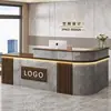 Recepción Frontal de Empresa Taichung Estilo Chino Barra de Esquina Mostrador de Caja Tienda de Ropa Mostrador Comercial Escritorio Simple Moderno
