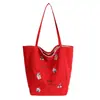 Bolso tote de rayas para mujer, versión coreana, estilo ins, casual y versátil, doble cara, gran capacidad, adecuado para estudiantes y para ir al trabajo, bolso de hombro casual