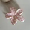 Pinza para el Cabello de Plaid Floral y Plumeria, Pinza de Tiburón Dulce y Versátil, Pasador de Gama Alta, Accesorio para el Cabello, Pinza para el Cabello