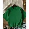 [Camiseta de Algodão Tamanho Europeu] Cruzamento de Fronteira Lisa Manga Curta Masculina e Feminina Solta 180g Algodão Puro Gola Redonda Cor Lisa Camiseta Pode Ser Personalizada