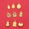 Ping An Joy Colgante de Oro Arena Colgante Pulsera DIY Accesorios de Pulsera Gufa Oro Marca Xiaofu Accesorios de Cuentas de Campana