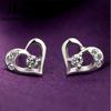 Pendientes de cobre bañados en plata para mujer, temperamento de Corea del Sur, moda de plata auténtica, lindos pendientes de cristal, pendientes al por mayor