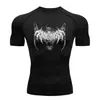 Camiseta de Compresión Y2K para Hombre Negra Camiseta de Fitness Músculo Secado Rápido Ropa Deportiva de Fitness Protección Solar Camiseta Deportiva