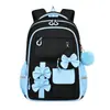 Nueva mochila transfronteriza para estudiantes de primaria, lindo conjunto de tres piezas con lazo, mochila escolar para niñas, gran capacidad, mochila reductora de peso