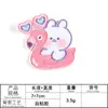 Parche de etiqueta bordada por computadora lindo animal de dibujos animados conejo pegatinas de bordado accesorios para ropa accesorios DIY etiqueta de tela pegatinas de tela