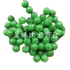 Jadeíta Jade Calabaza Verde Seca Cuentas Redondas Jade Cuentas Sueltas Esmeralda Calabaza de la Fortuna Pulsera Collar Accesorios de Joyería Cuentas