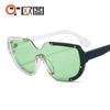Gafas de sol de una pieza, distintivas y divertidas, de estilo hip hop, con decoración de estrellas y celebridades cibernéticas, gafas de sol modernas con personalidad callejera, gafas de moda 8721